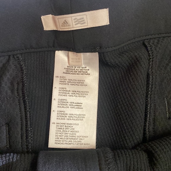 Adidas black size 16 Climastorm pants NWT pockets golf - Picture 5 of 10